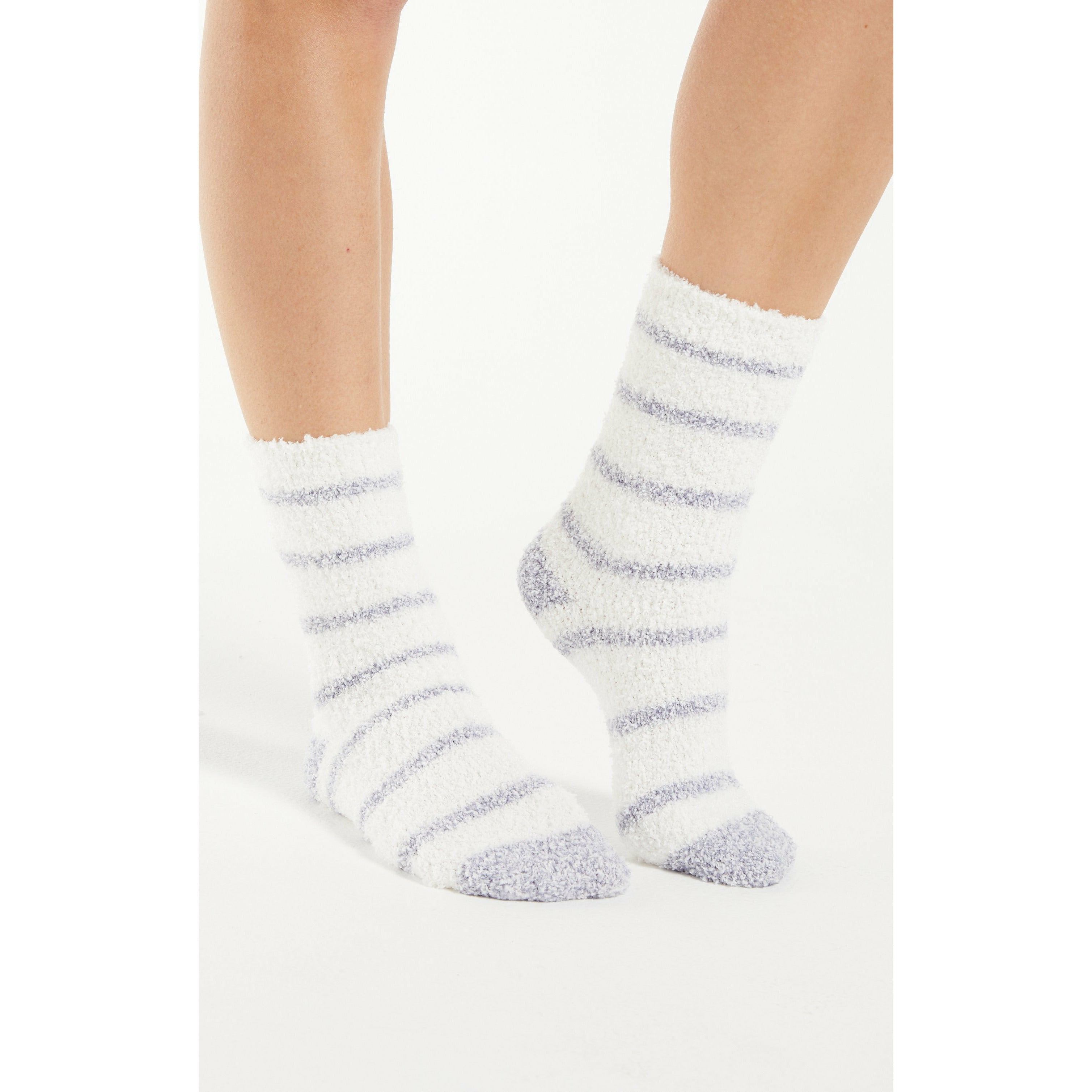 2 Pack Plush Socks in Dusty Denim
