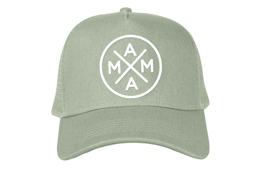 Mama X™ Premium Canvas Trucker Hat - Sage