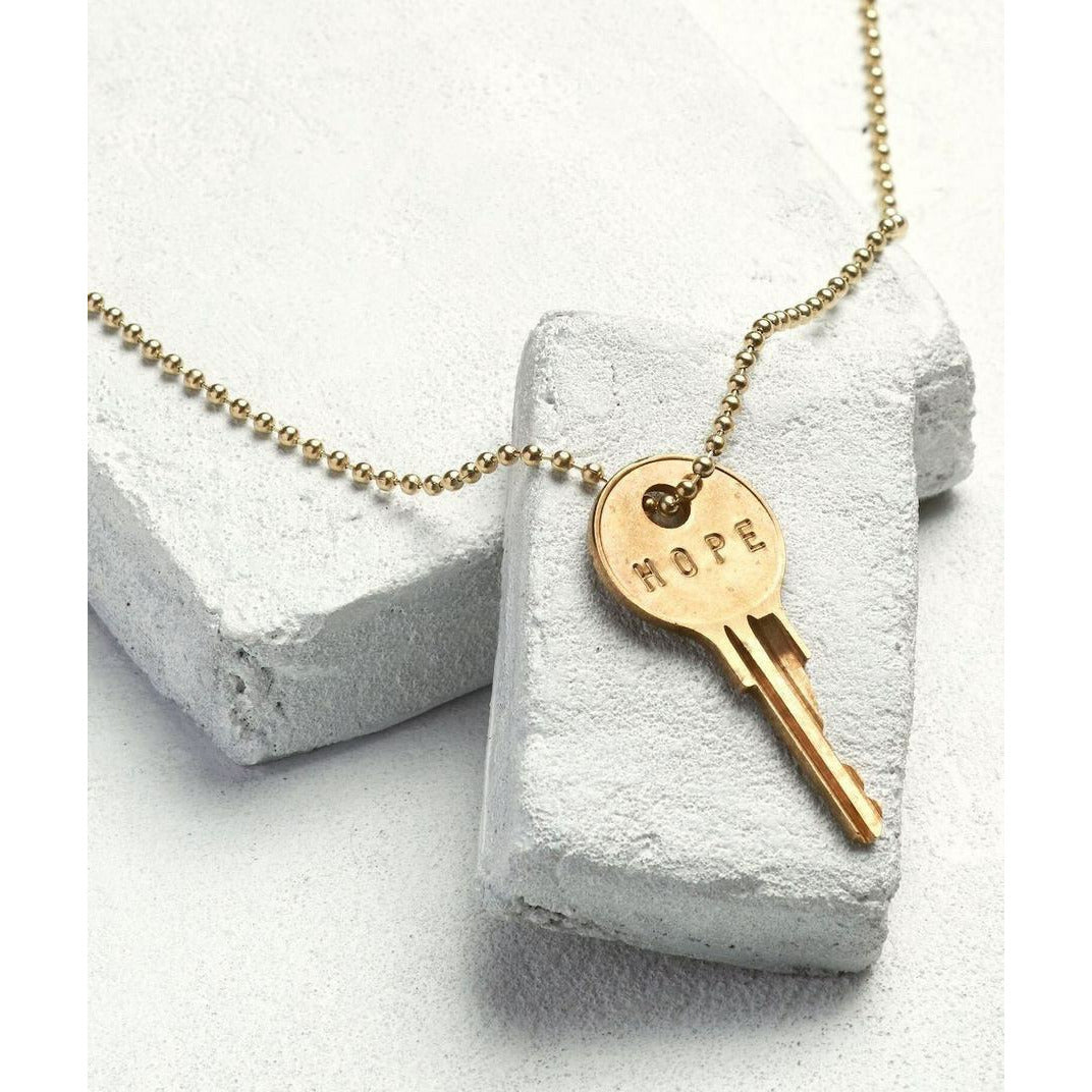 HOPE Classic Ball Chain Key Necklace Love