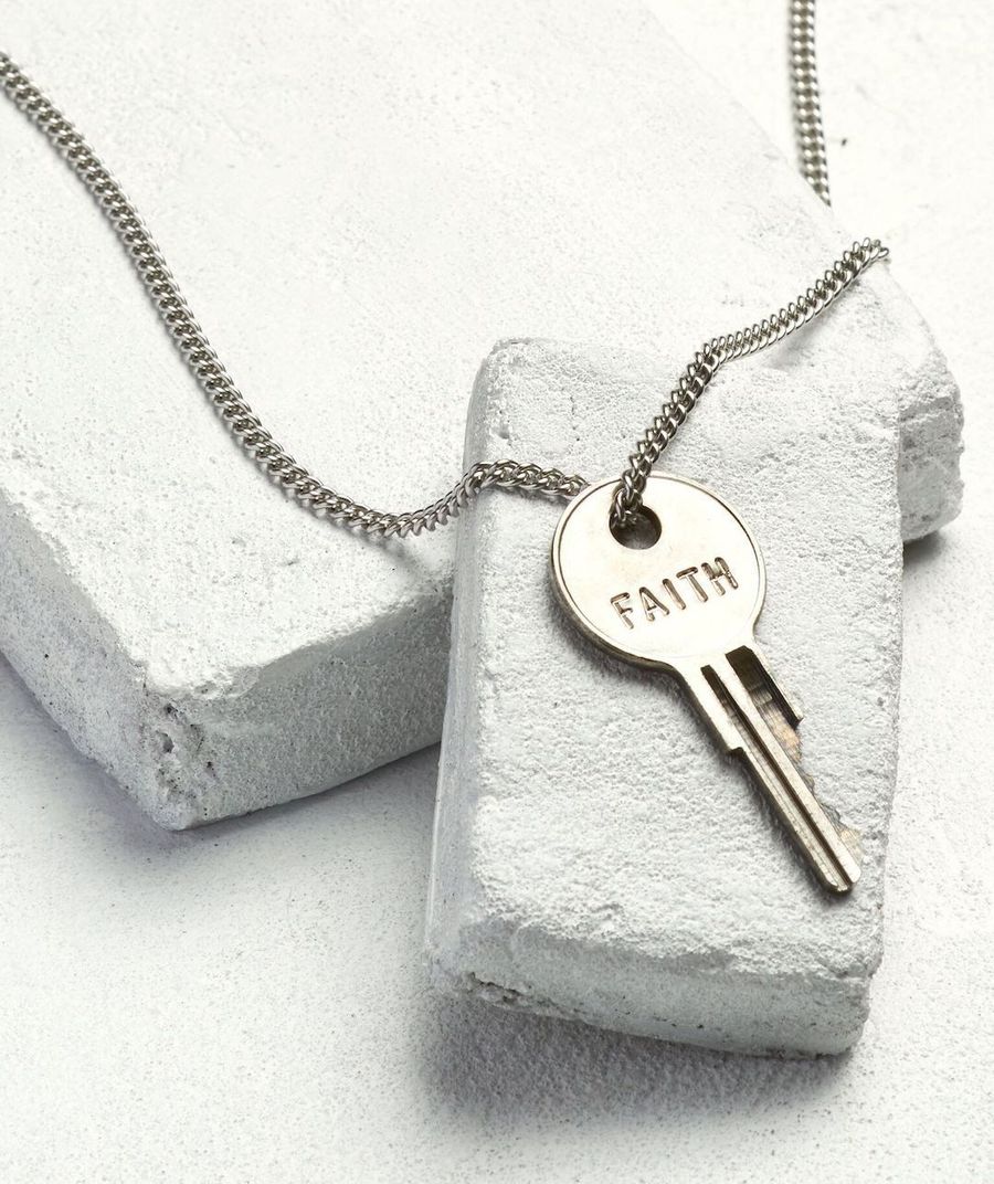 Classic Key Necklace in Silver
