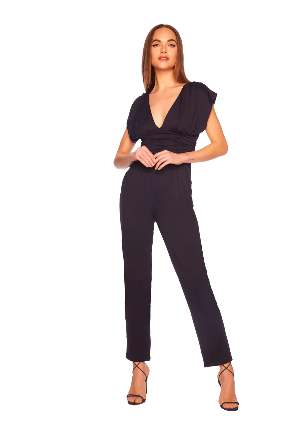 Gathered V Jumpsuit