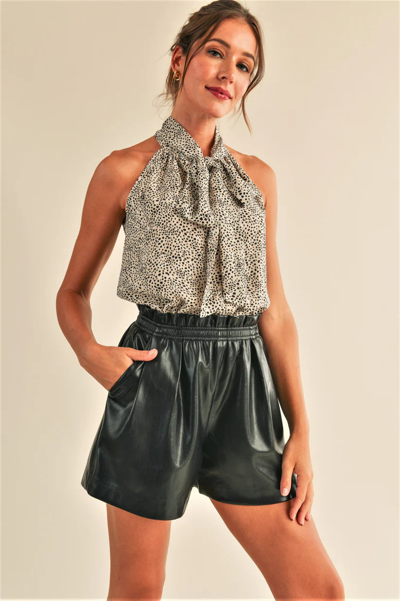 Zaria Leather Shorts