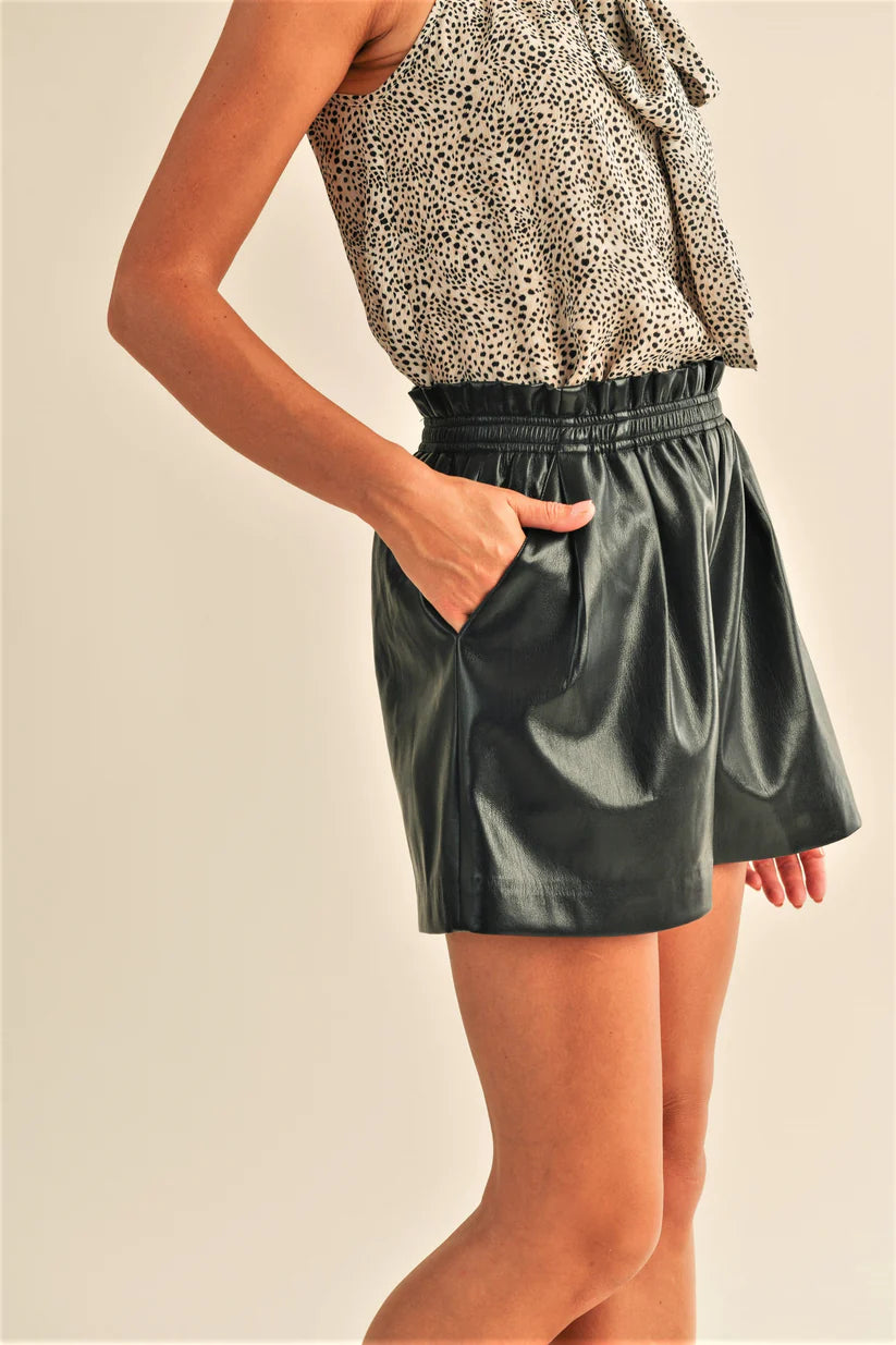 Zaria Leather Shorts