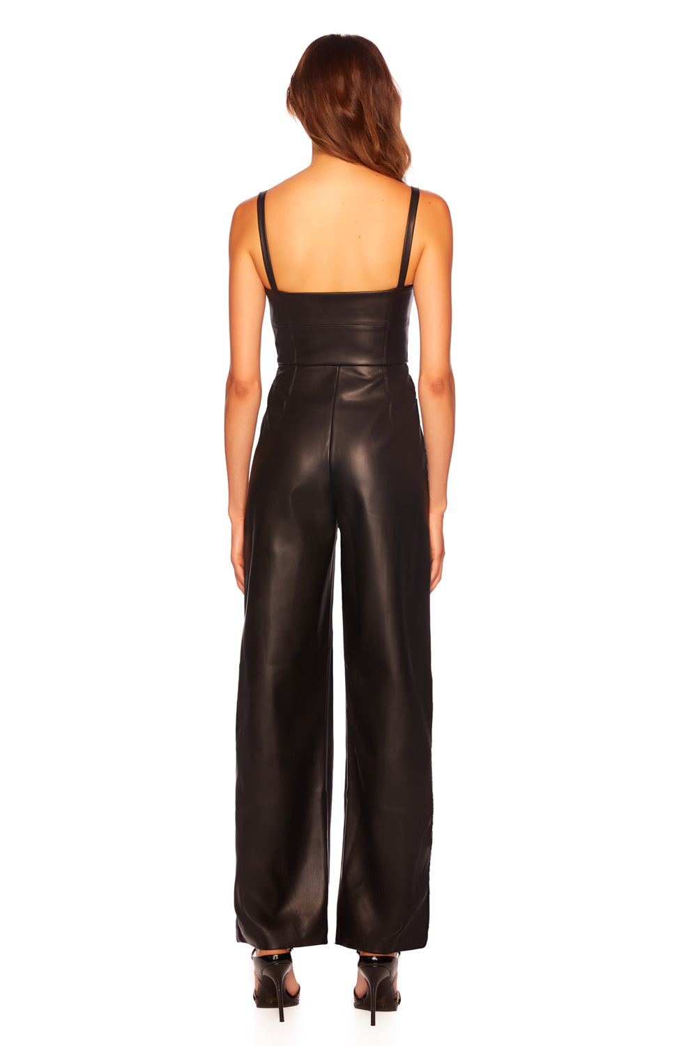 Faux Leather Tank Jumpsuit