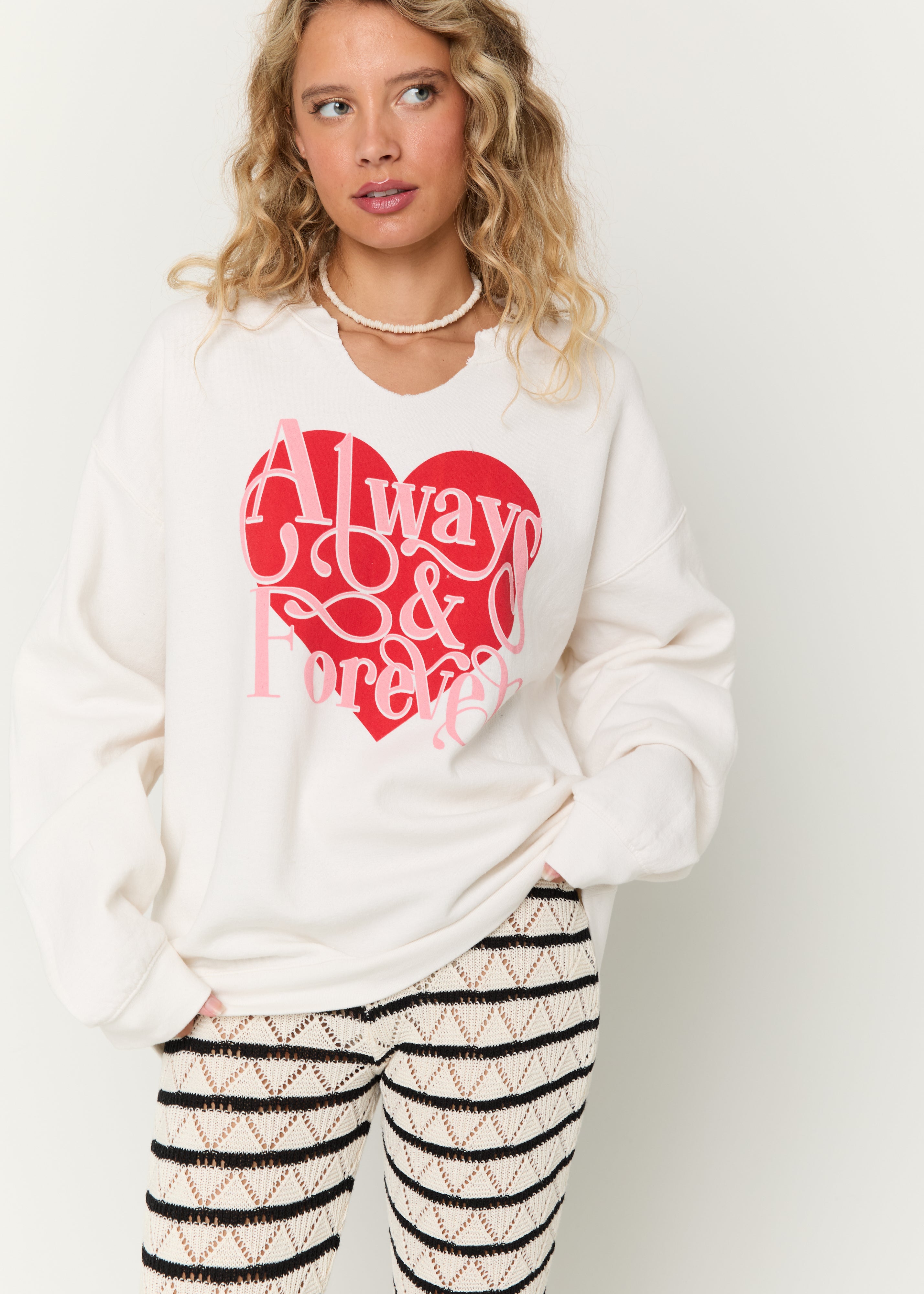 Always & Forever Cut Crew Sweatshirt