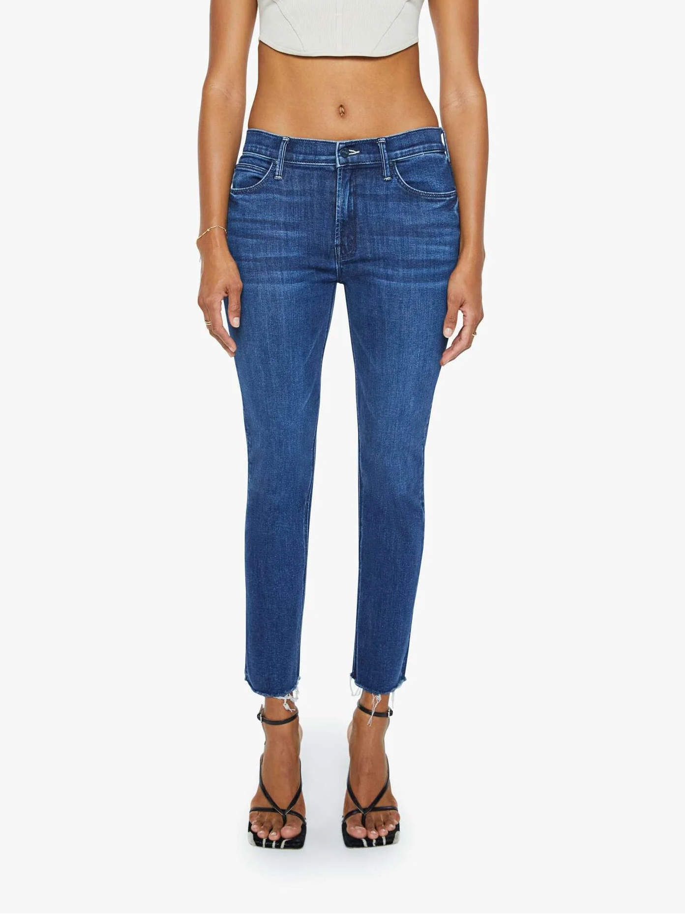 The Mid Rise Dazzler Ankle Fray