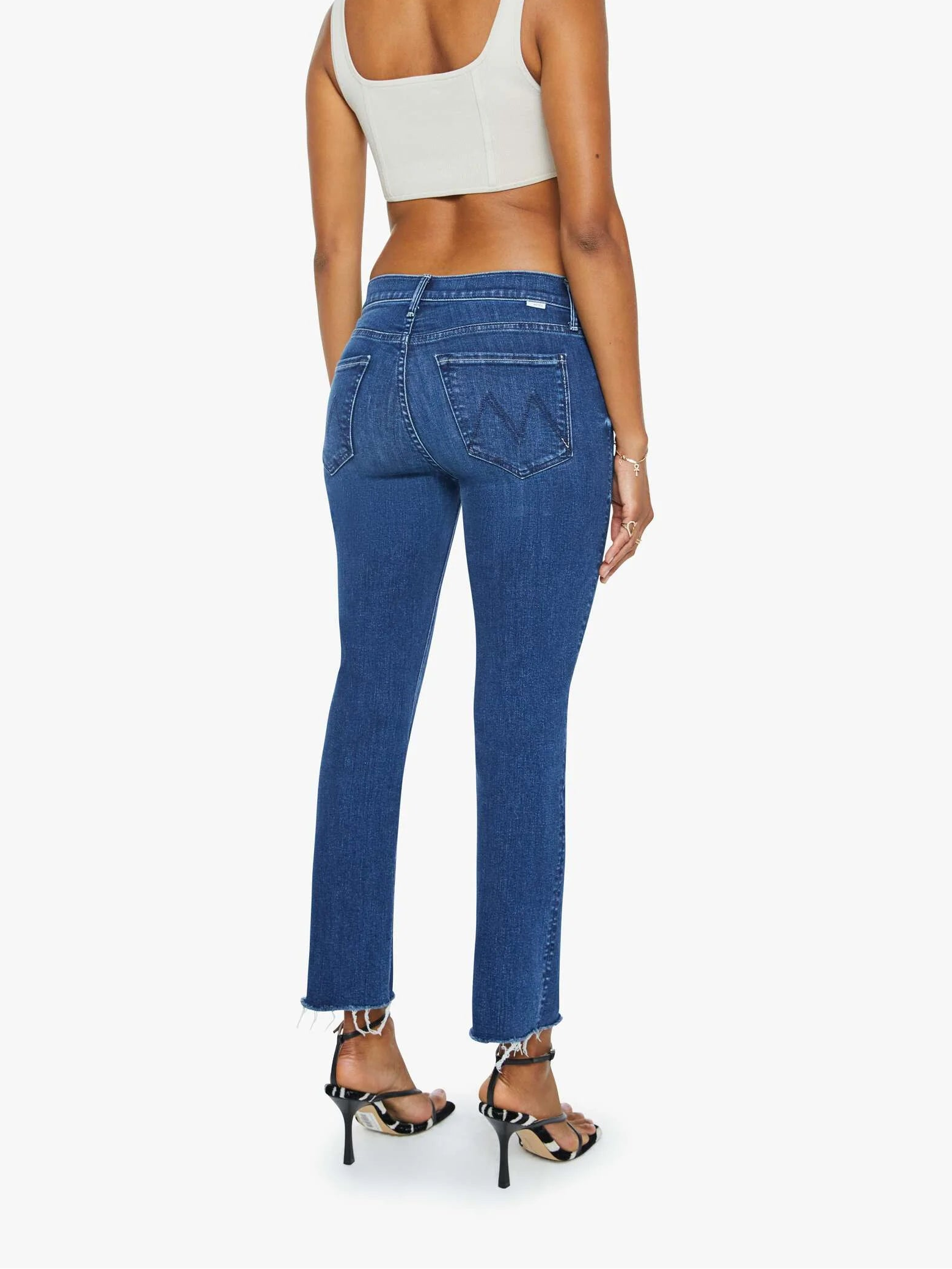 The Mid Rise Dazzler Ankle Fray