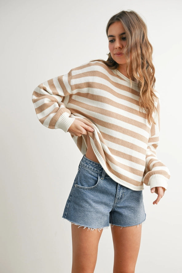 Stripped Sweater Top