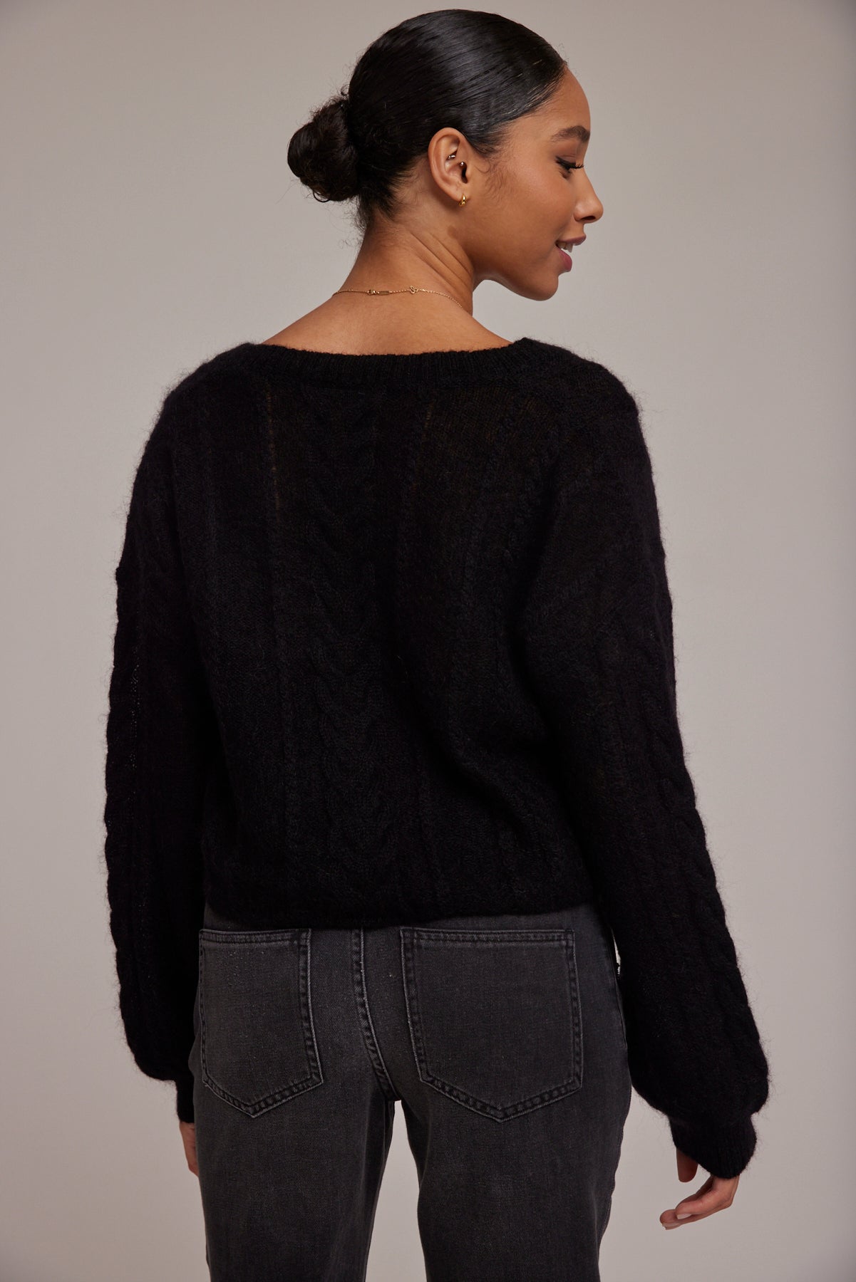 V-Neck Cropped Sweater