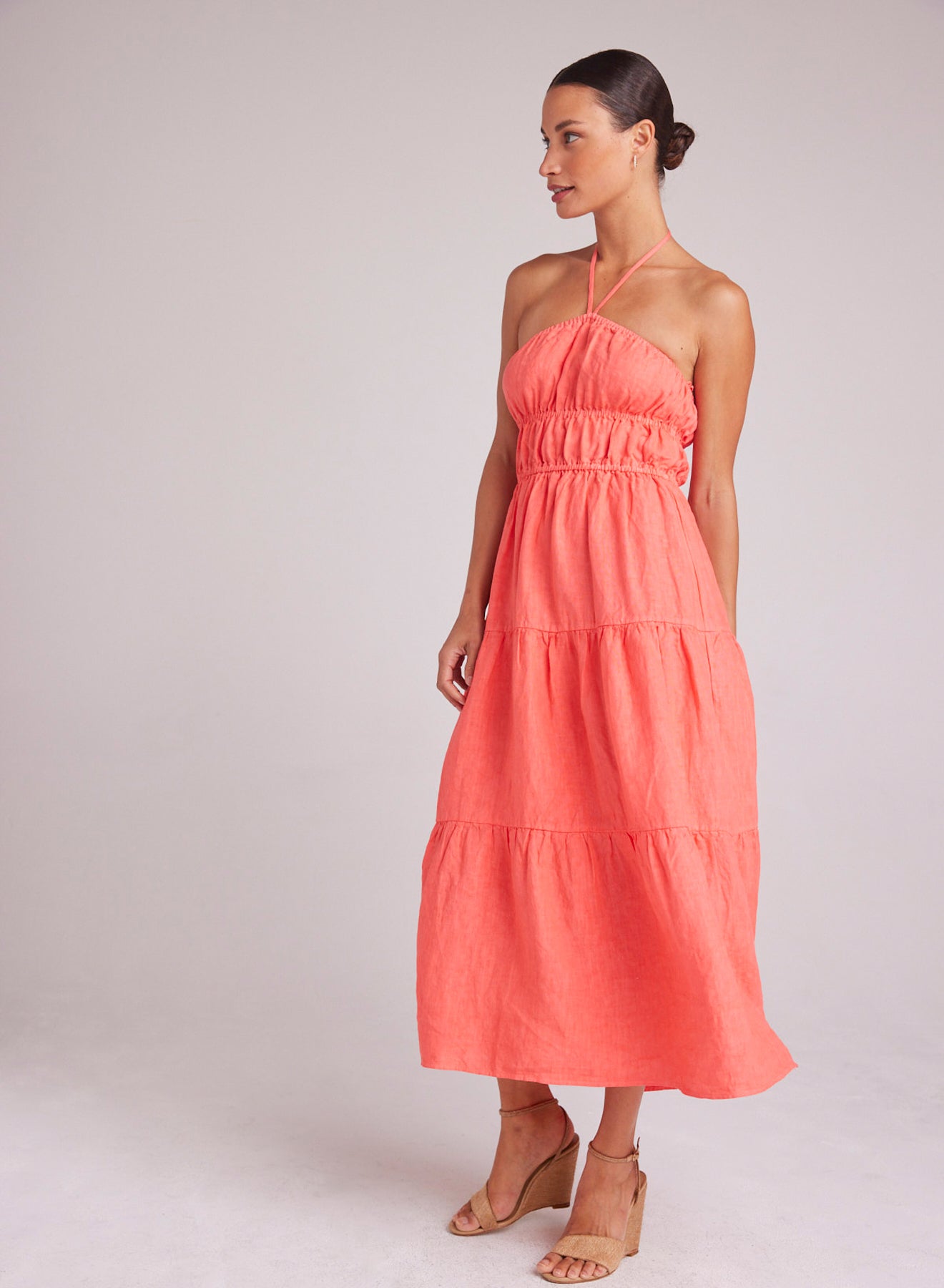 Gathered Halter Midi