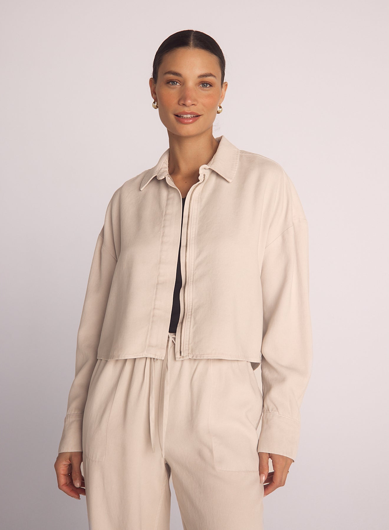 Oversized Cropped Shacket