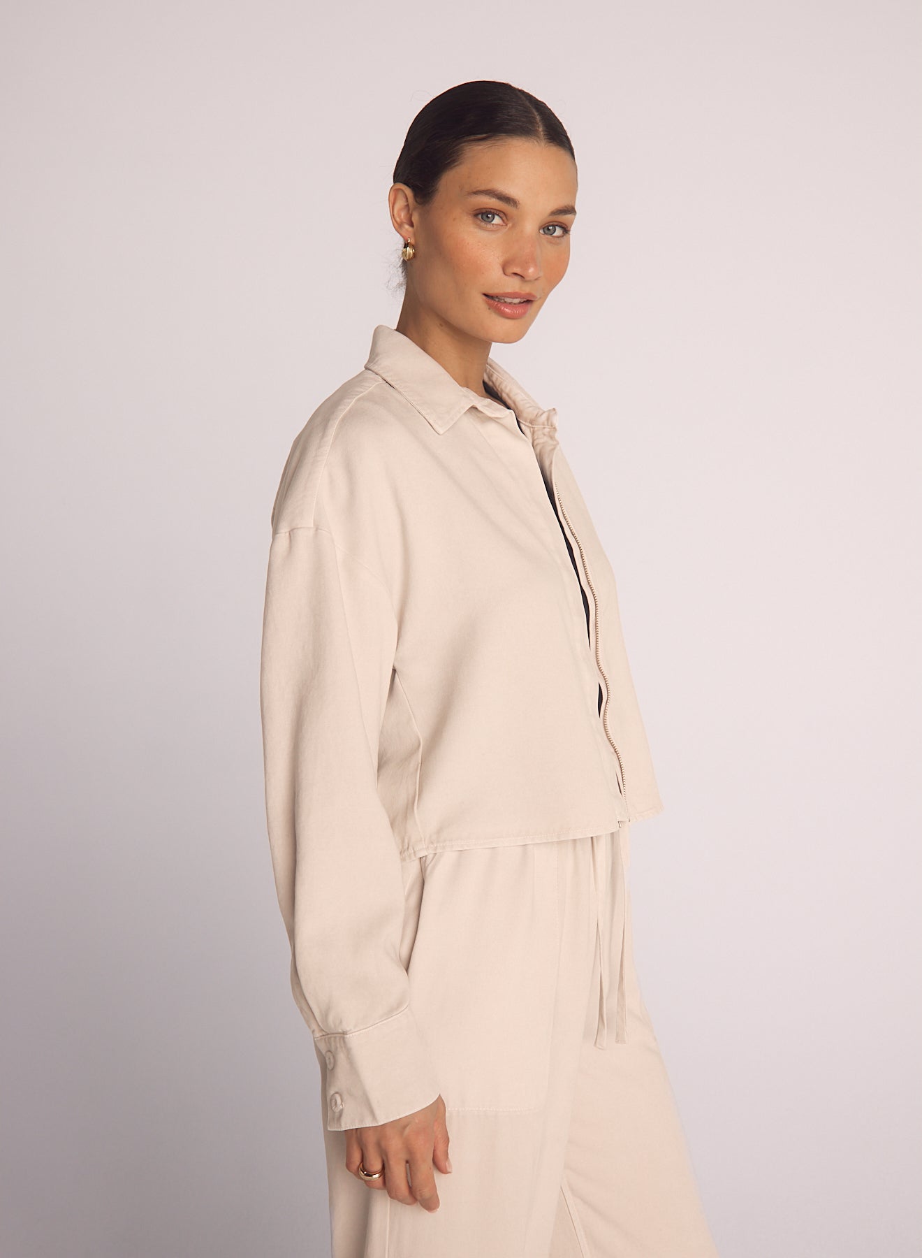 Oversized Cropped Shacket