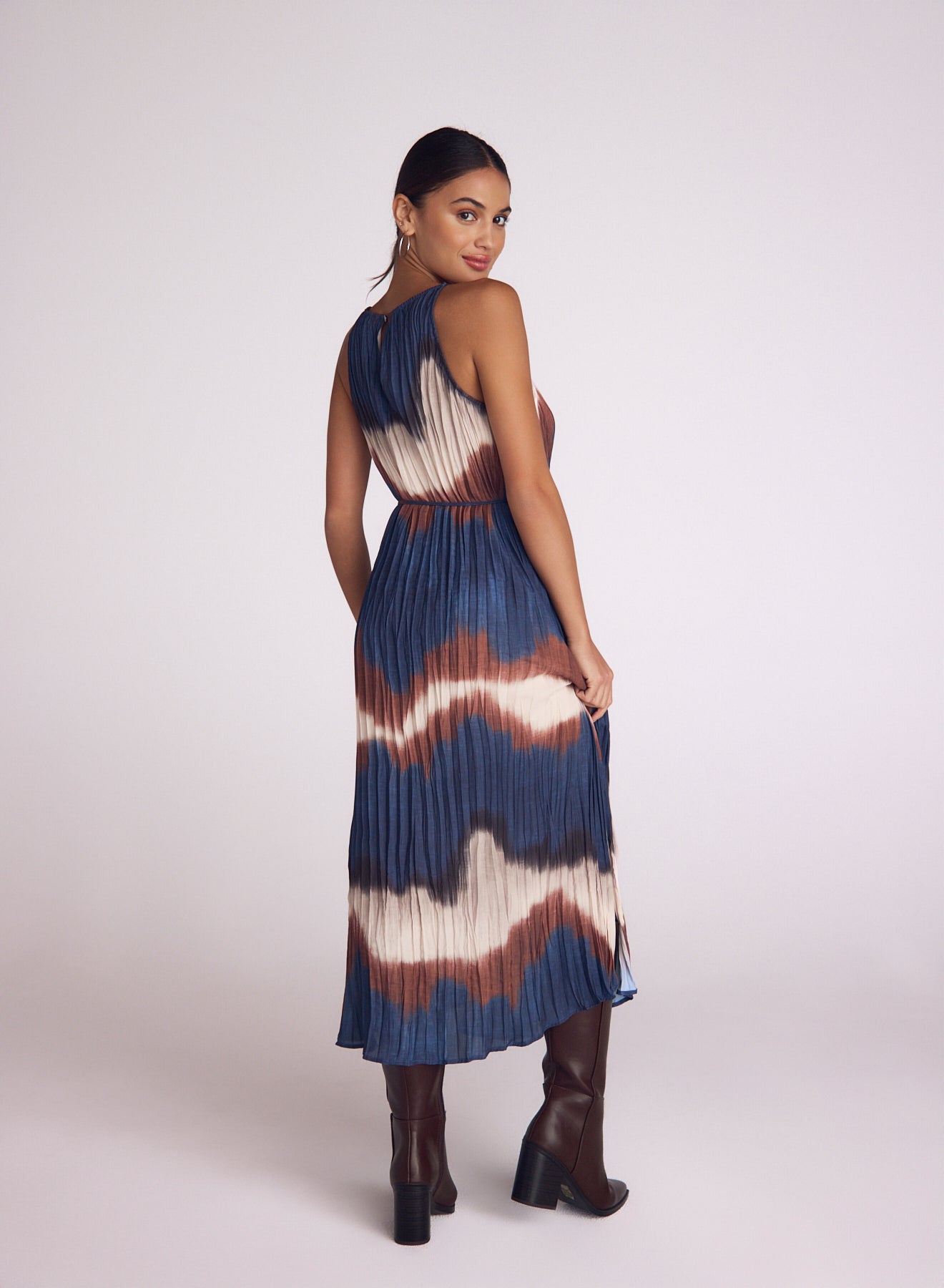 Pleated Midi Dress