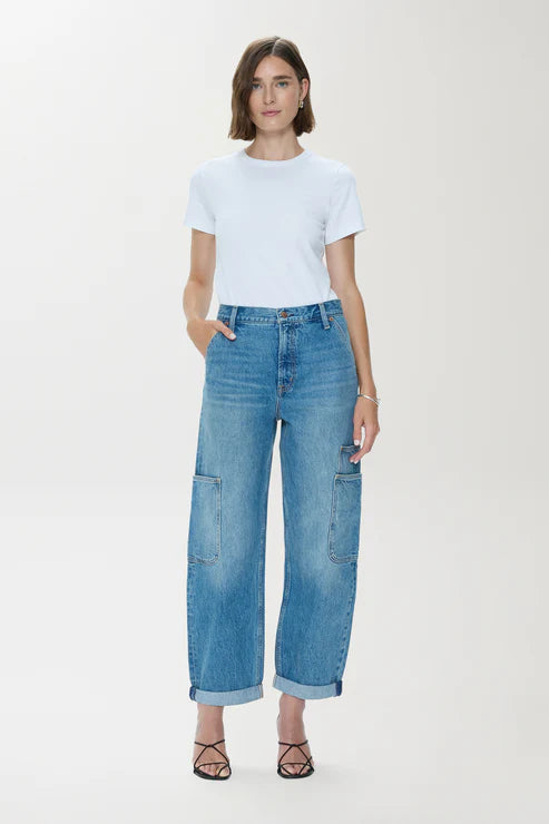 Sonny High Rise Barrel Jean