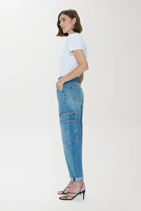 Sonny High Rise Barrel Jean