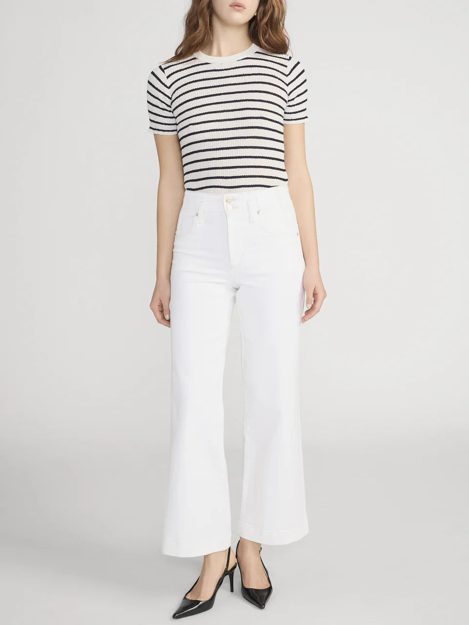 Seamed Wide Trouser Crop