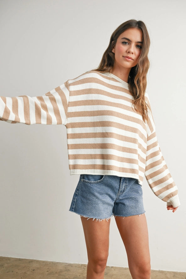 Stripped Sweater Top