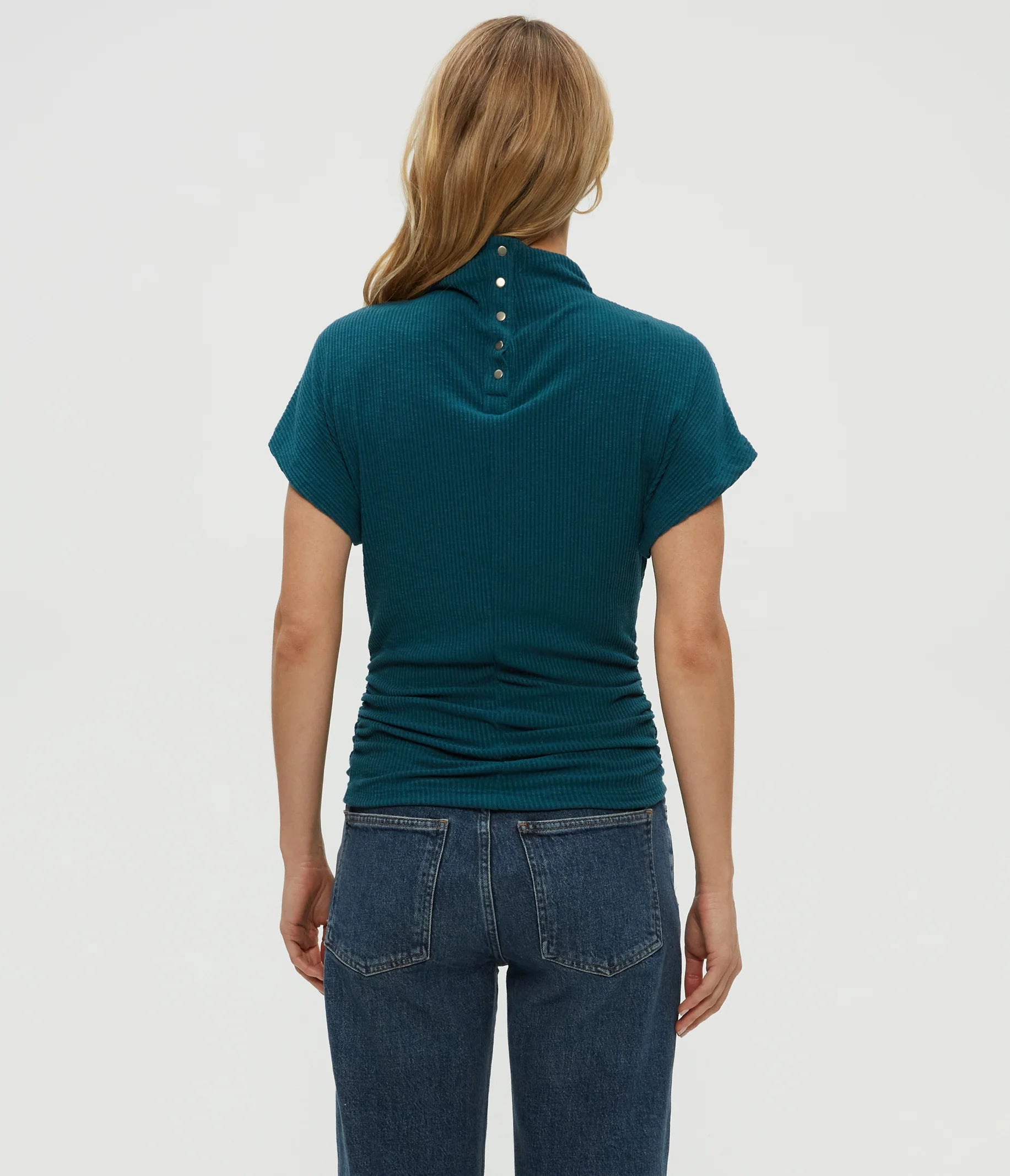 Lara Ribbed Mock Neck