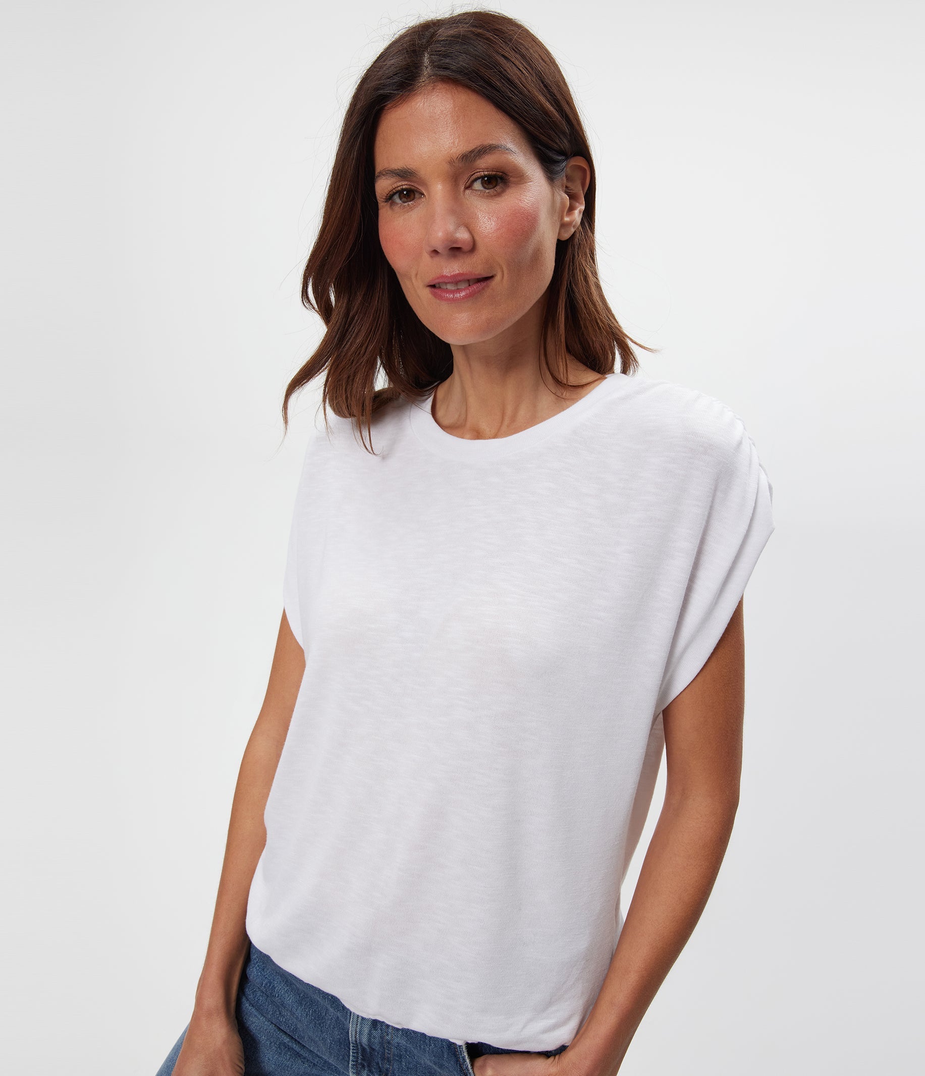 Sharon Shirred Bubble Top