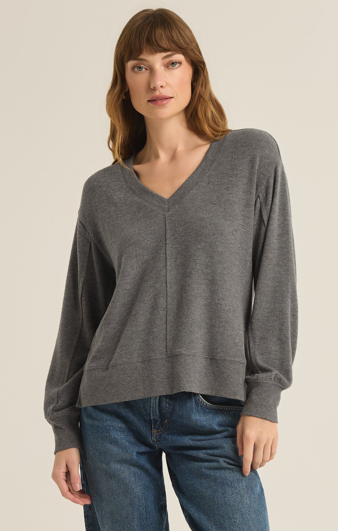 Wilder Cloud V-Neck Longsleeve Top