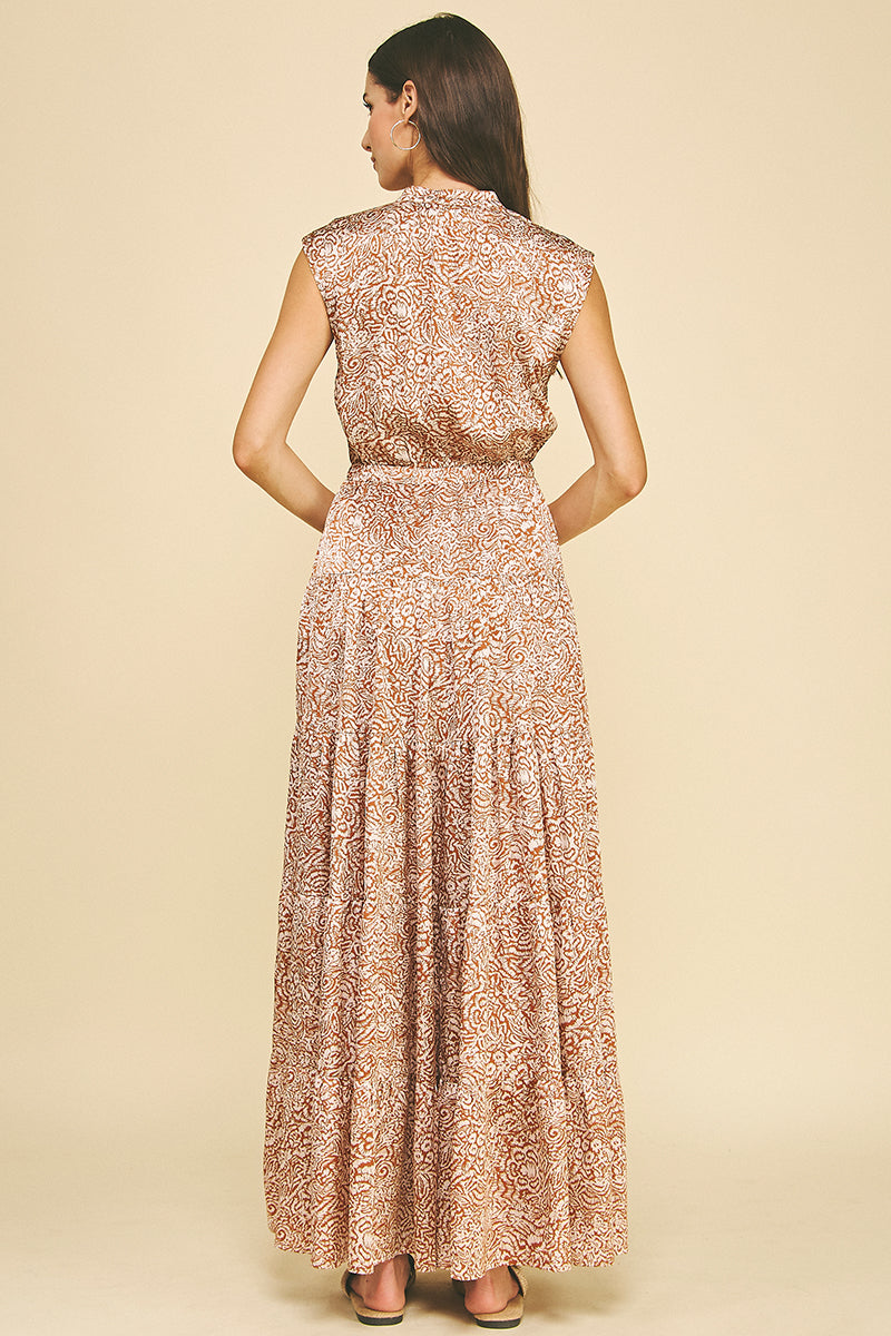 Printed Tiered Maxi Dress