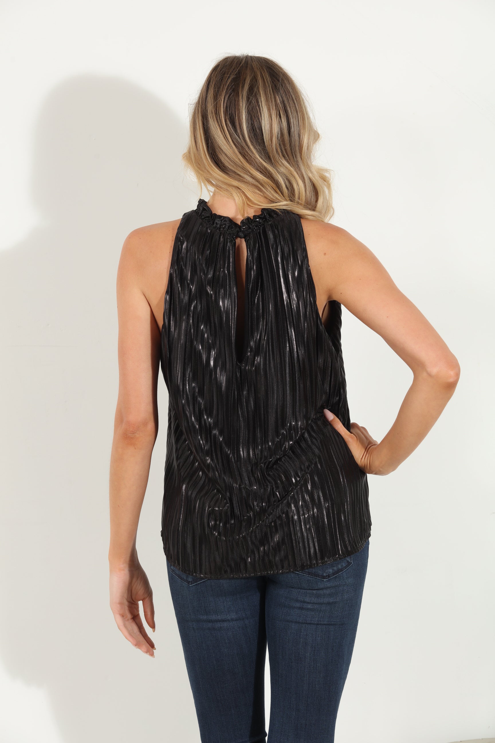 Pleated Neck Tank