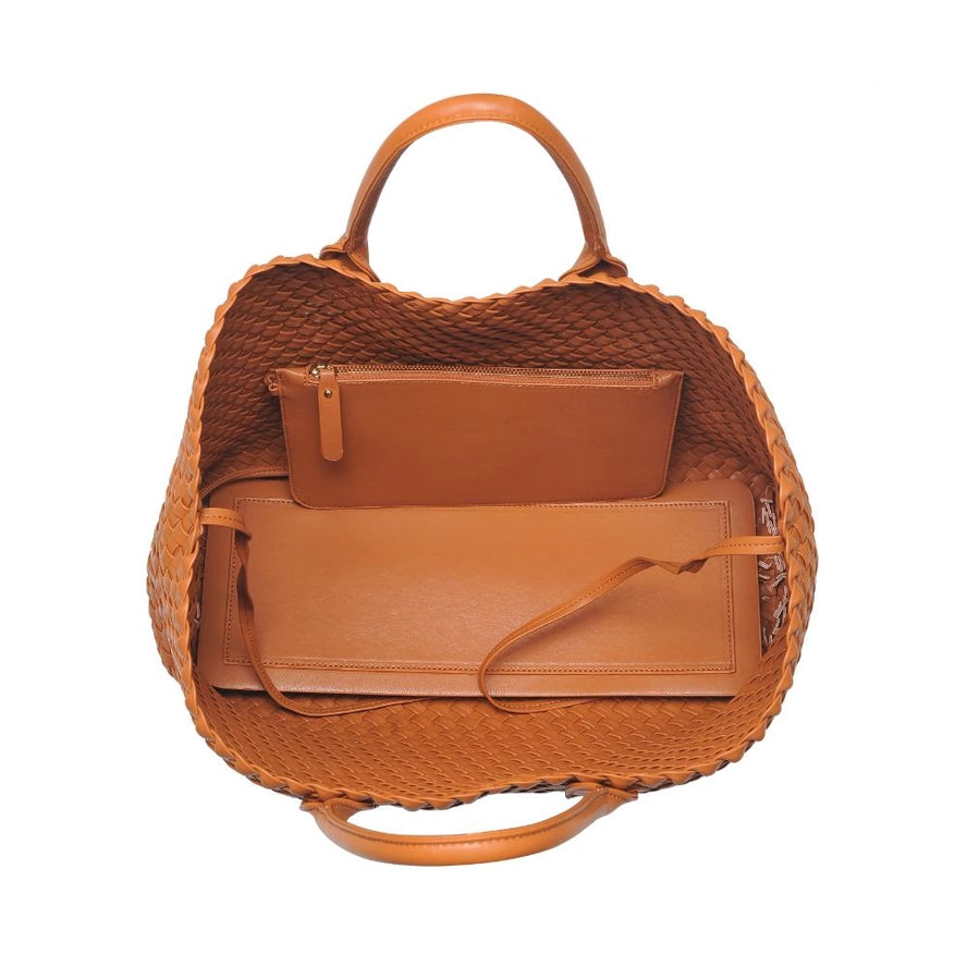 Ithaca Woven Vegan Leather Tote