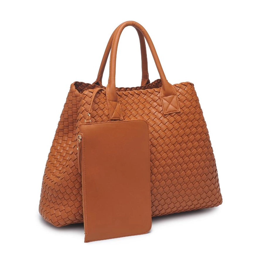 Ithaca Woven Vegan Leather Tote