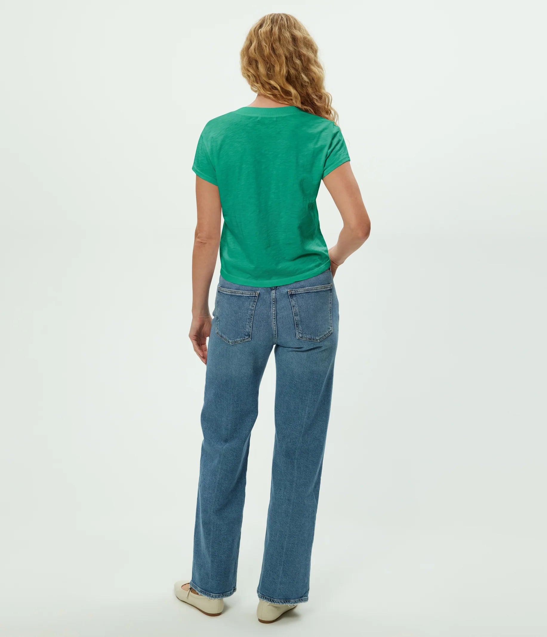 Harlan Cropped V-Neck Tee