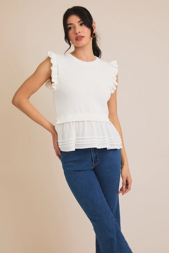 Round Neck Ruffle