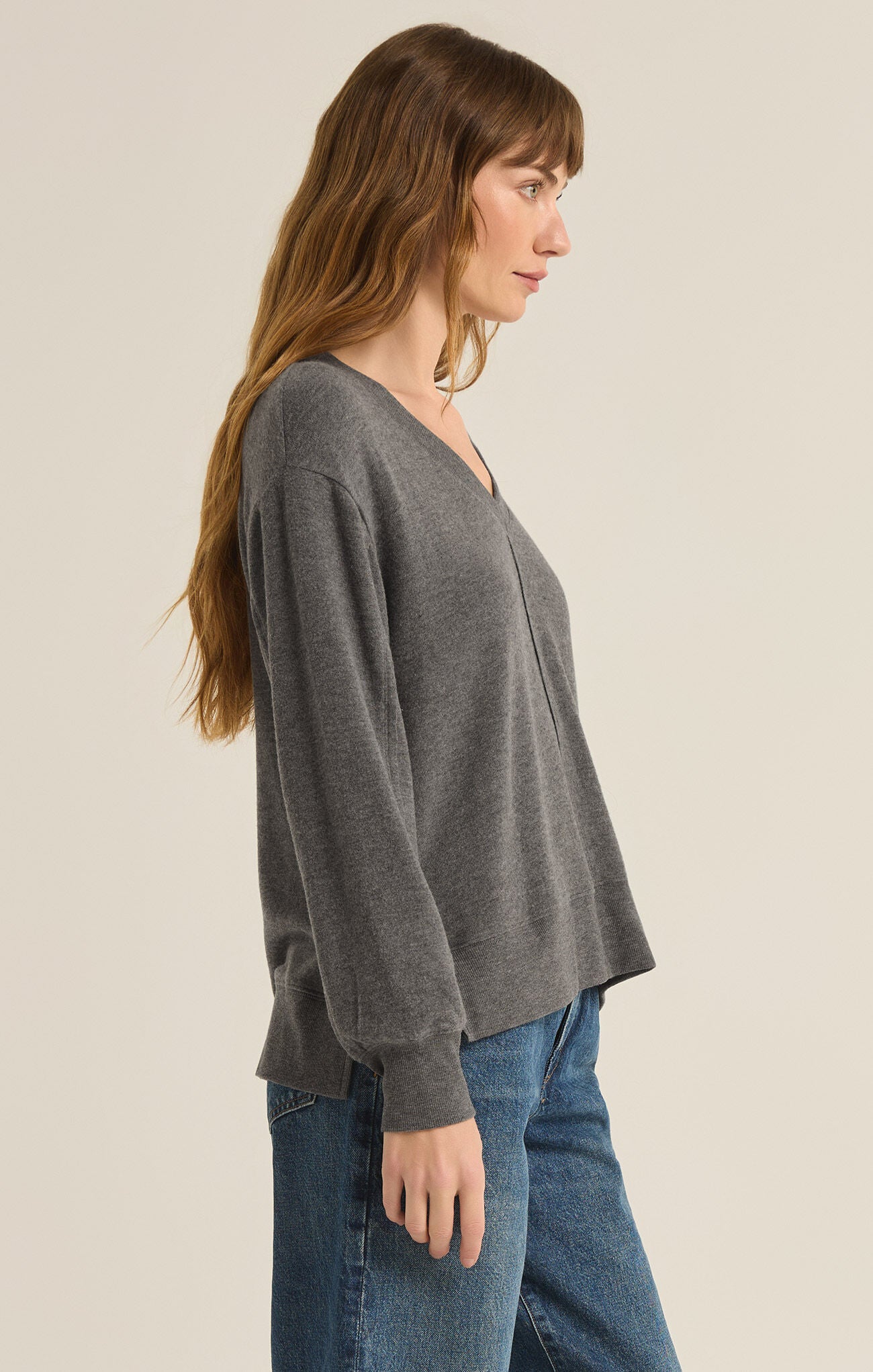 Wilder Cloud V-Neck Longsleeve Top