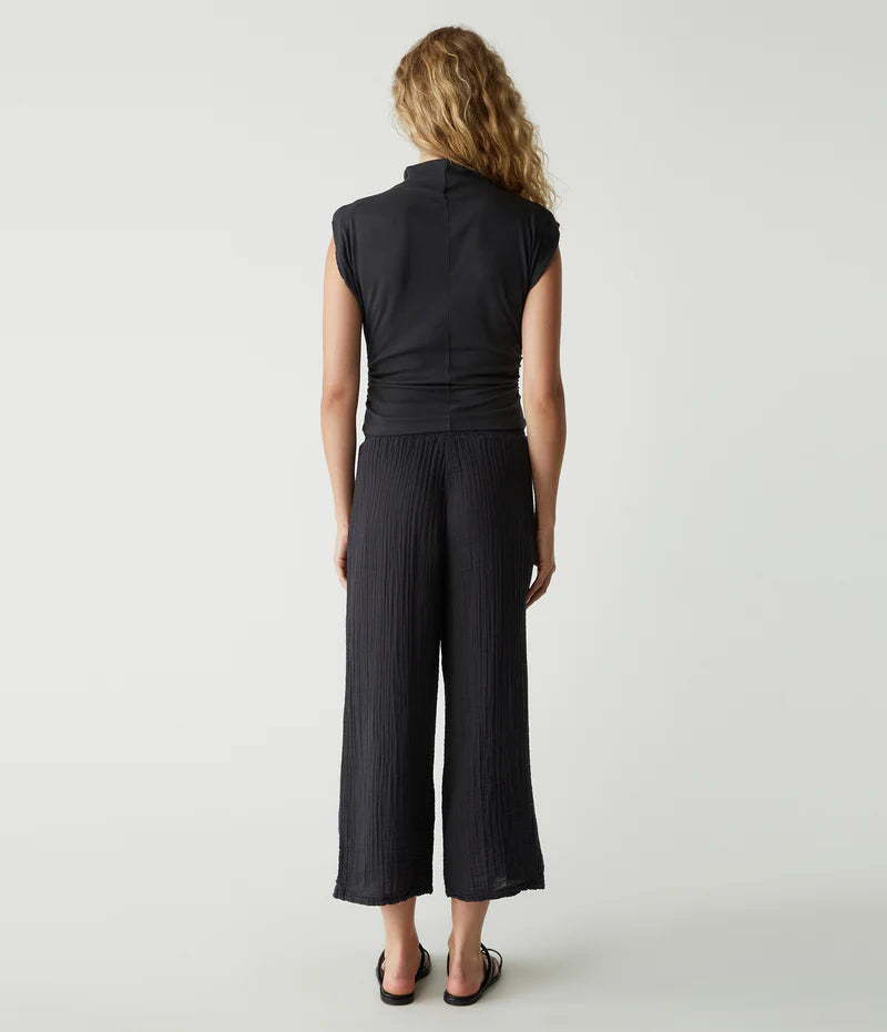 Medina Smocked Waist Cropped Pant