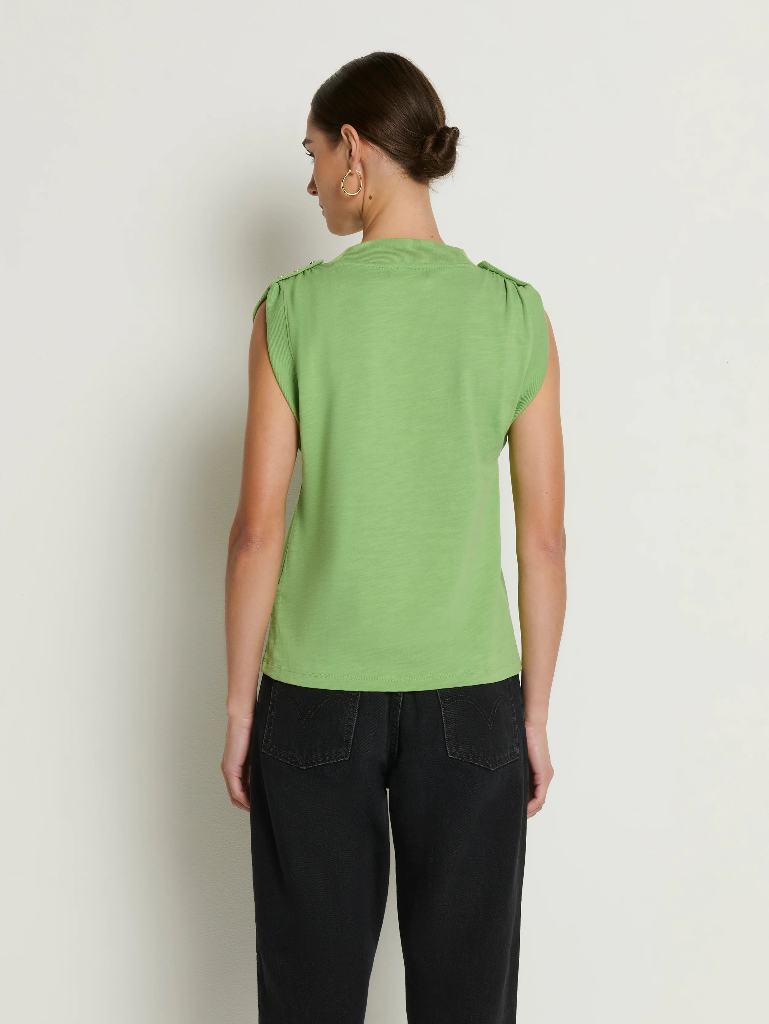 Mikka Buttoned Shoulder Tank