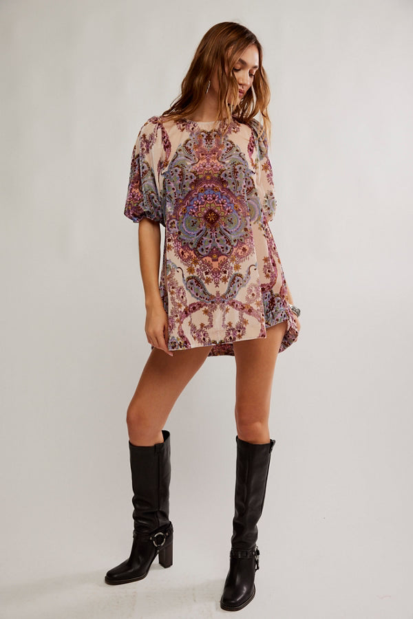 Maye Printed Velvet Tunic