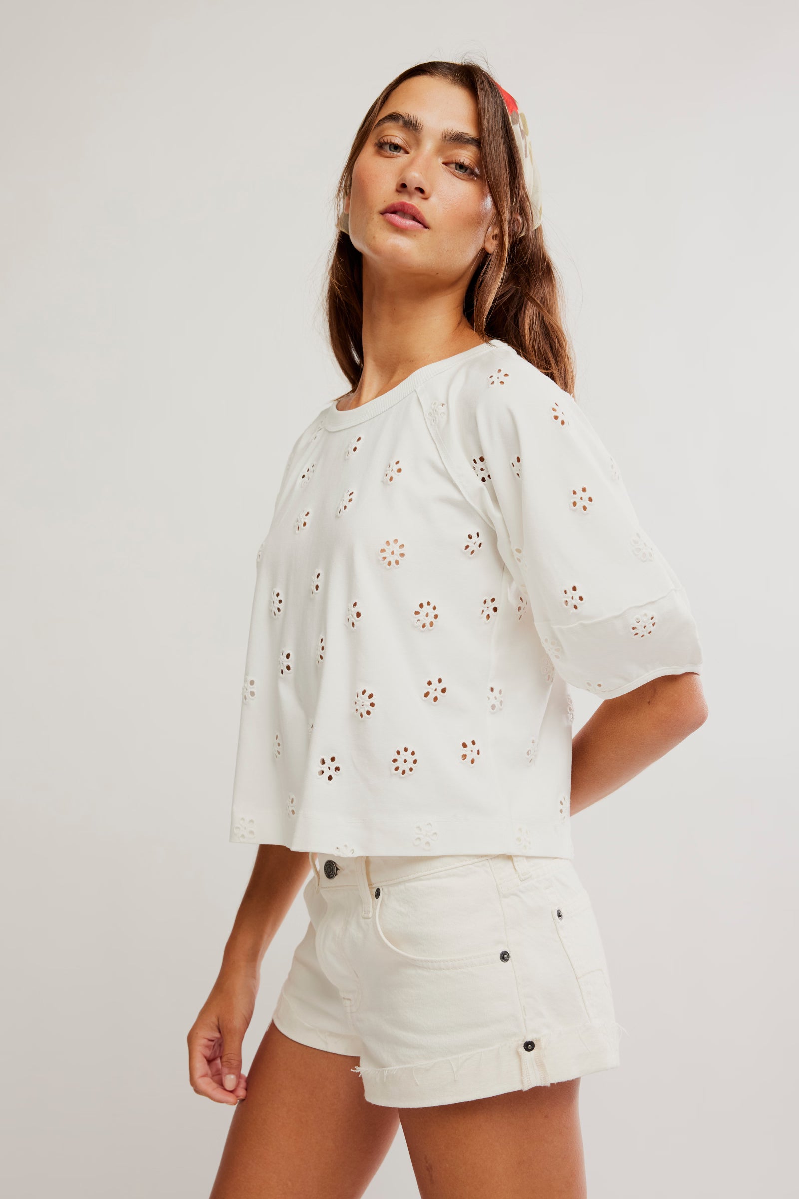 Jessie Eyelet Tee