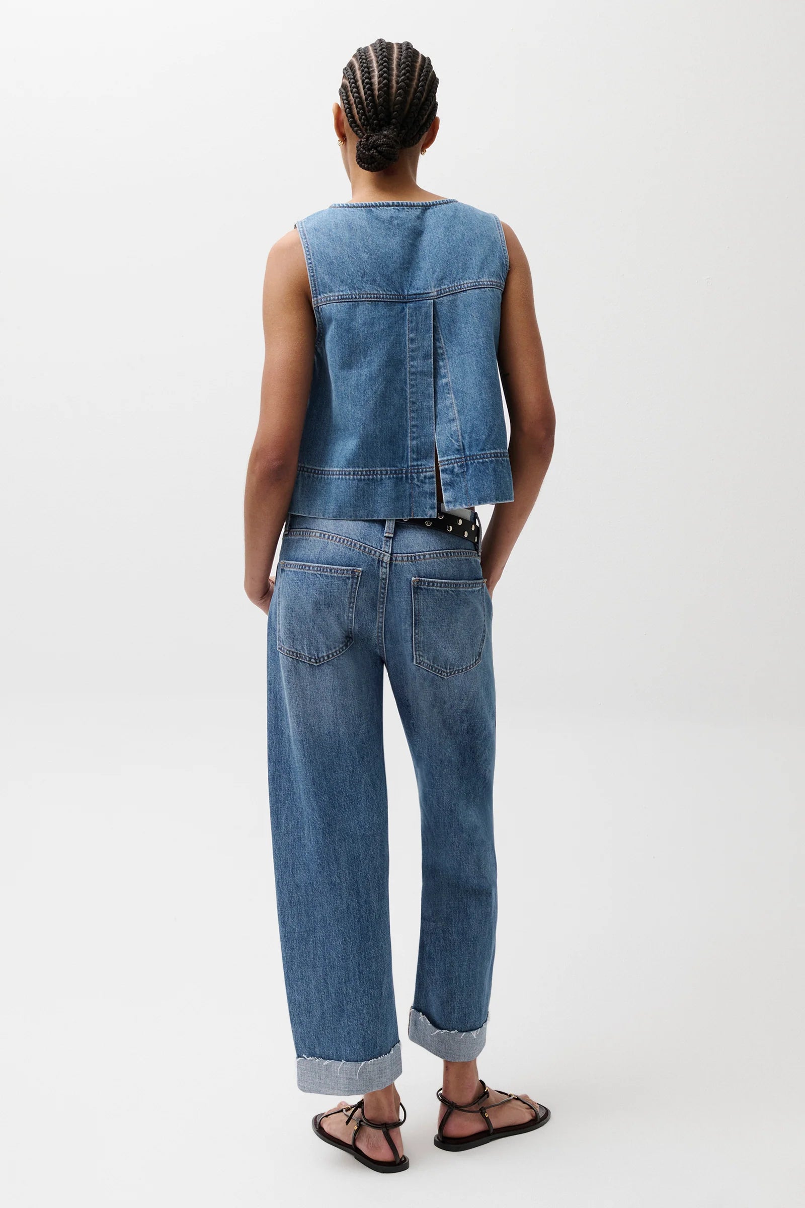 Kacey Mid Rise Cuffed Boyfriend