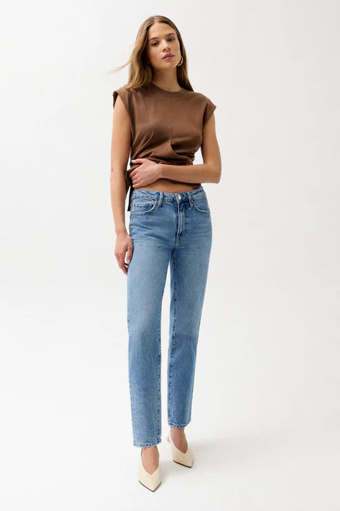 Aleks High Rise Straight Long Jean