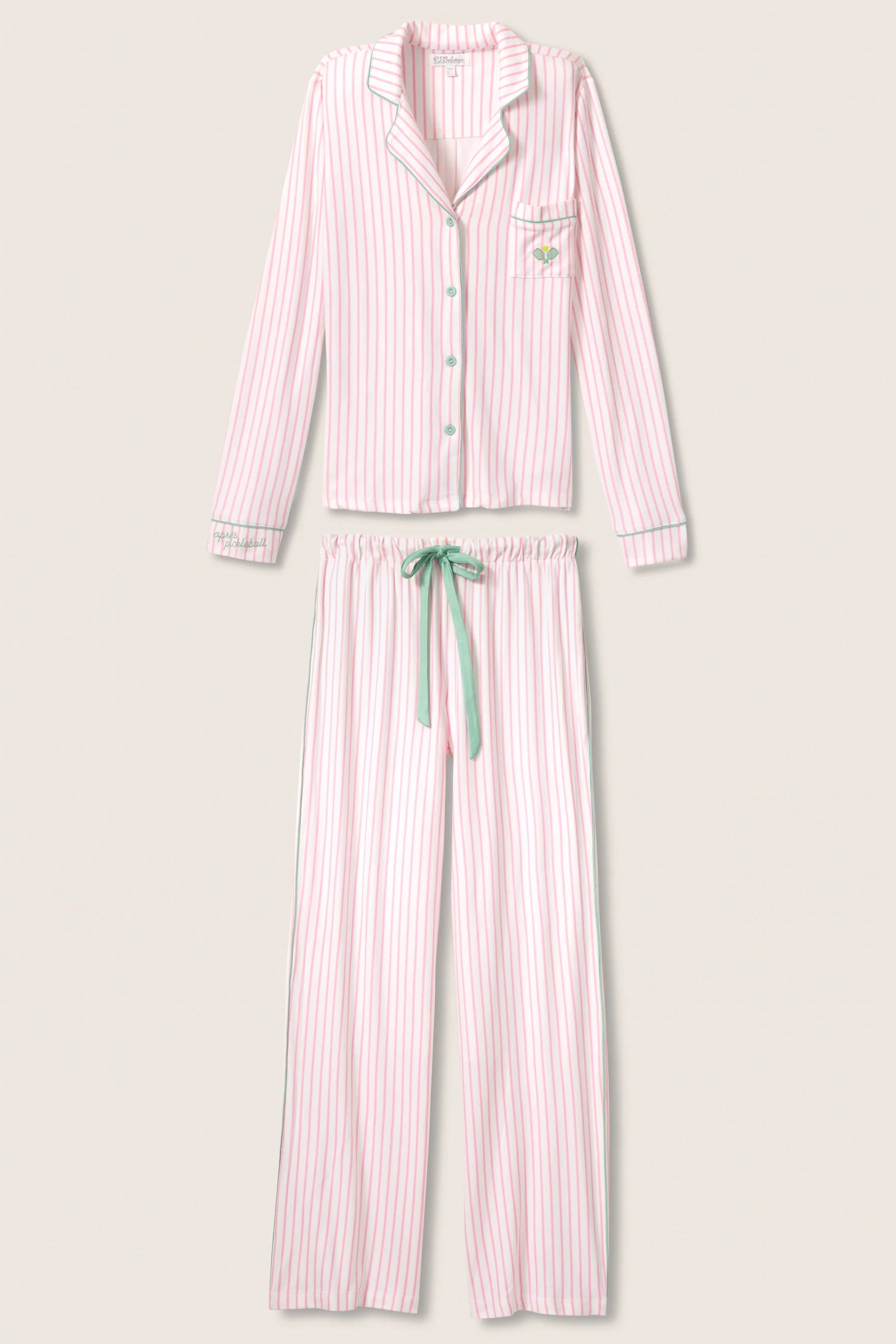 Happiest On The Court Striped PJ Set