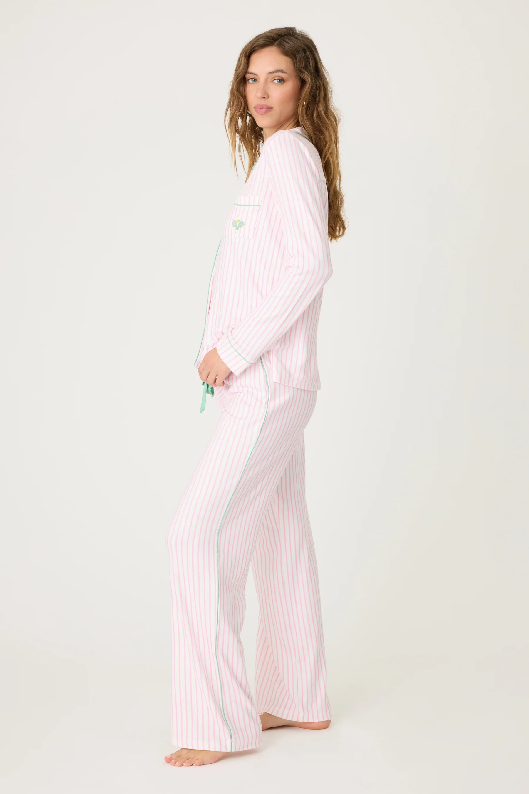 Happiest On The Court Striped PJ Set