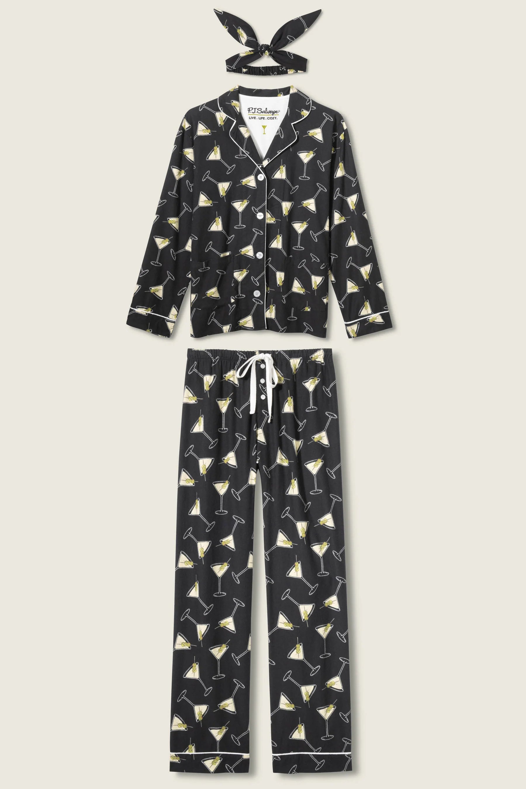 Merrier With A Martini 3-Piece PJ Set