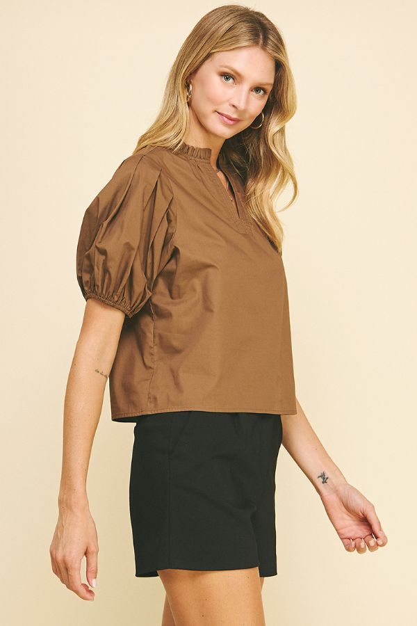 V-Neck Woven Top