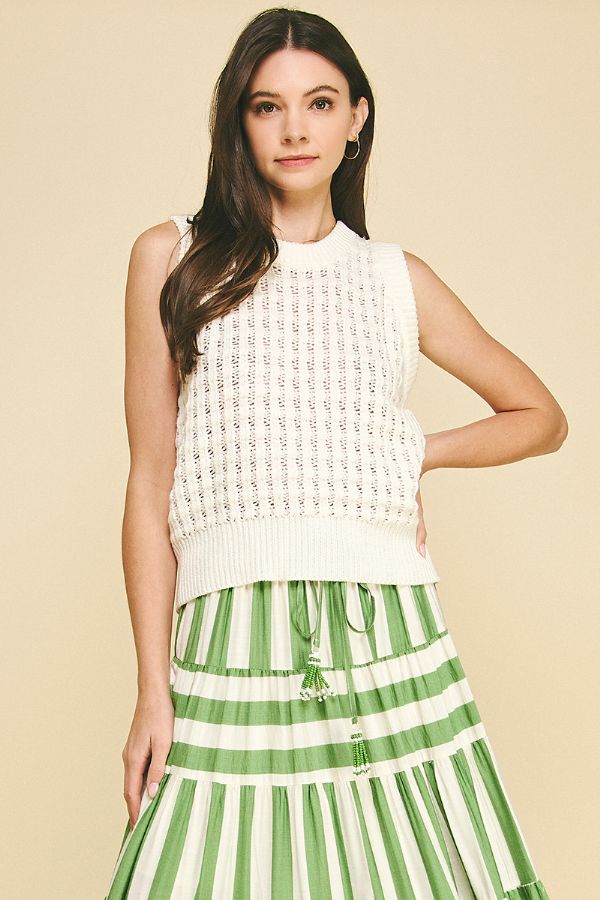 Eyelet Sleeveless Sweater