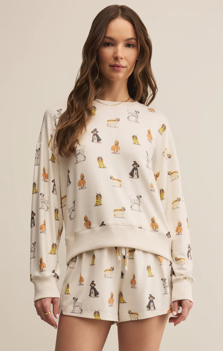 Elle Pup Long Sleeve Top