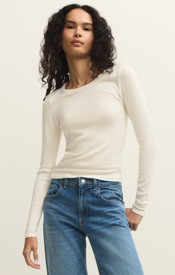 Renae Rib Long Sleeve Top