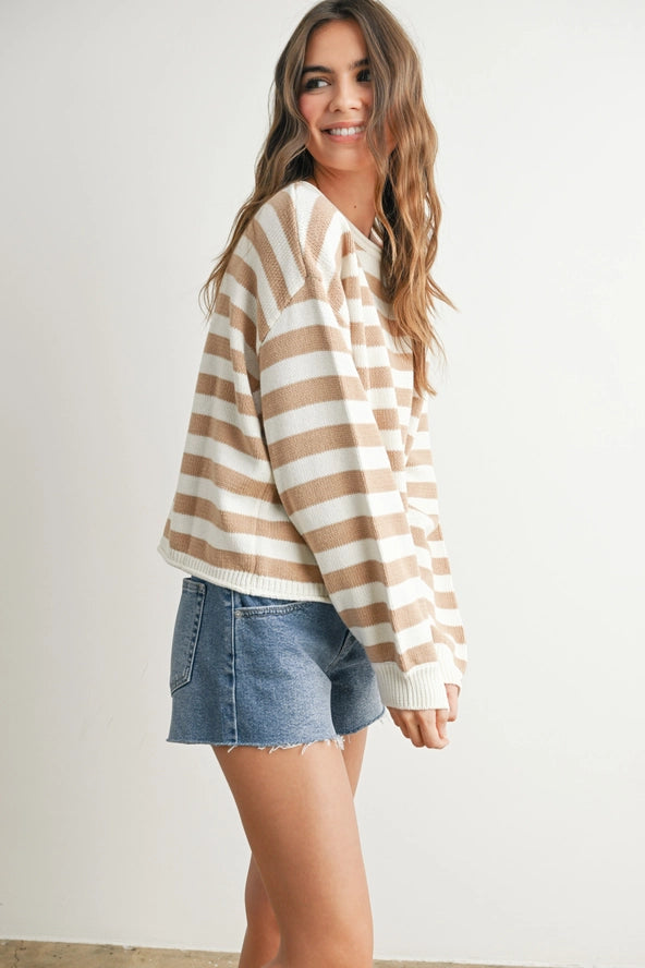 Stripped Sweater Top