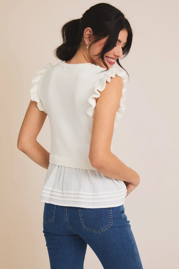 Round Neck Ruffle