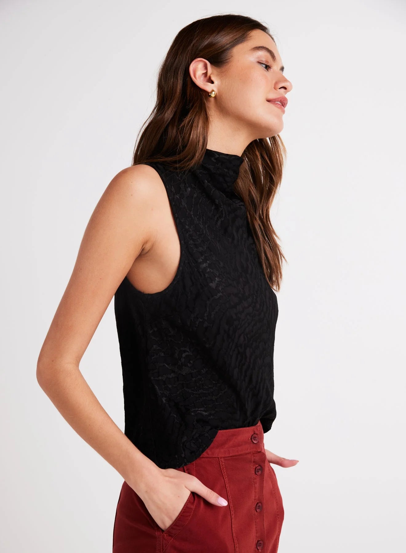 Cowl Neck Bias Top