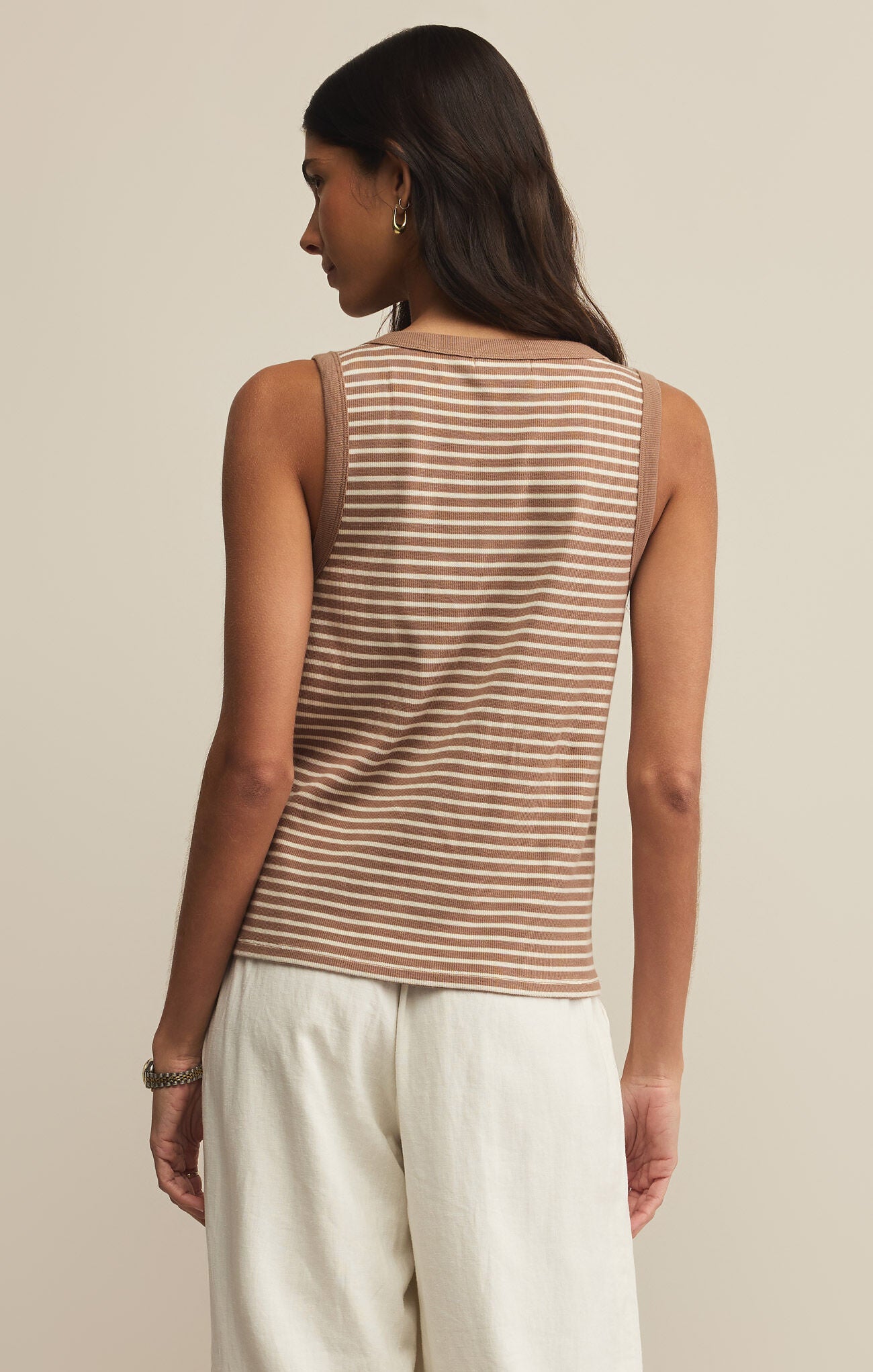 Elin Stripe Rib Tank