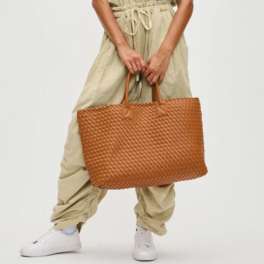 Ithaca Woven Vegan Leather Tote