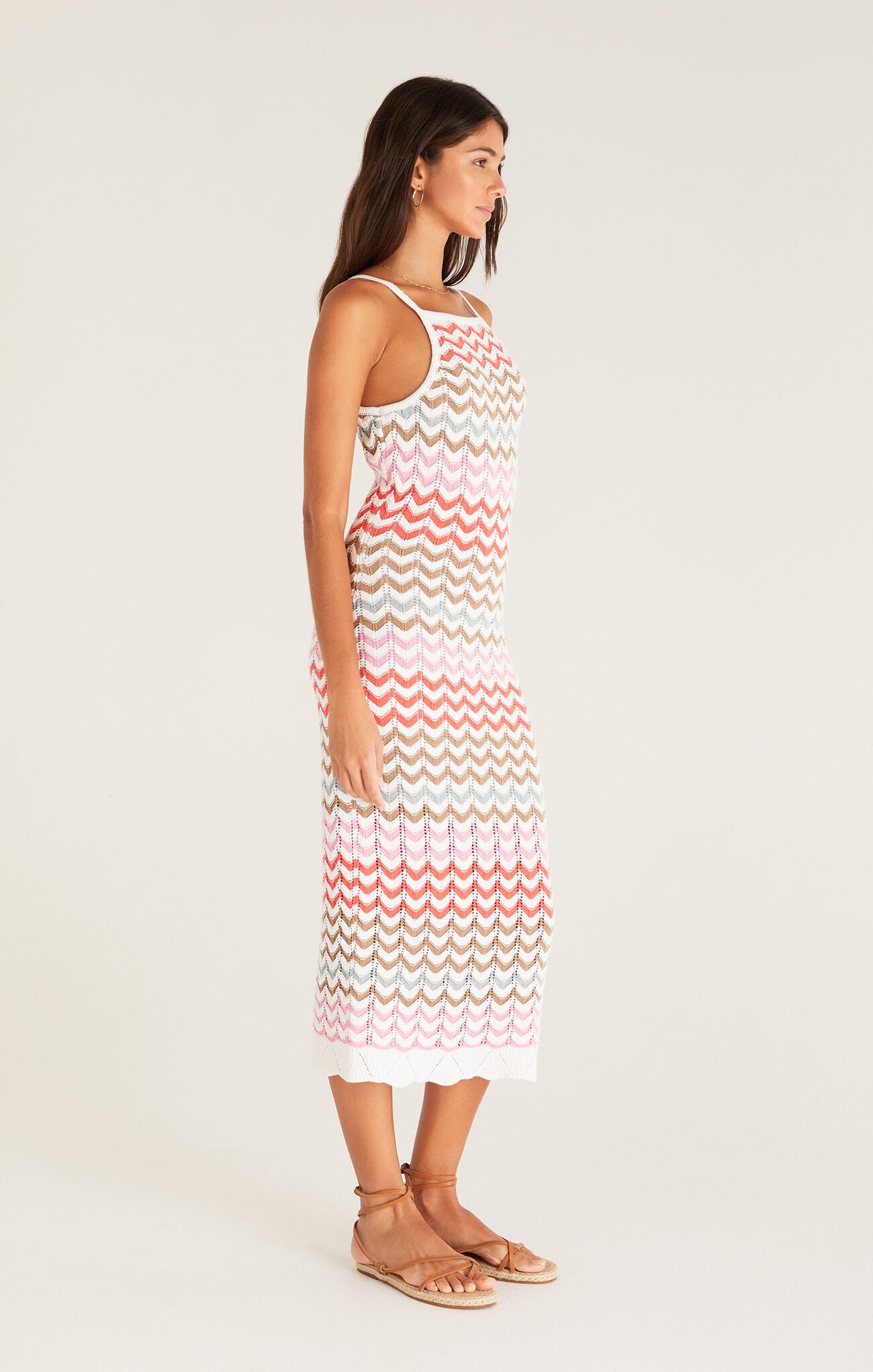 Camille Stripe Crochet Dress